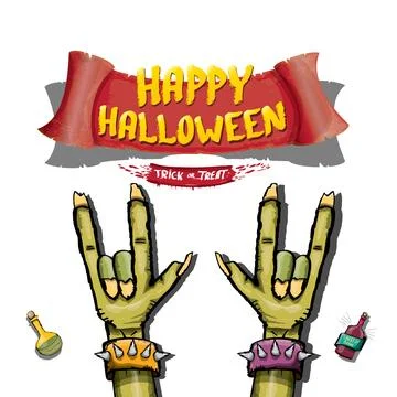 Happy halloween doodle design elements set isolated on white background. vector 스톡 일러스트