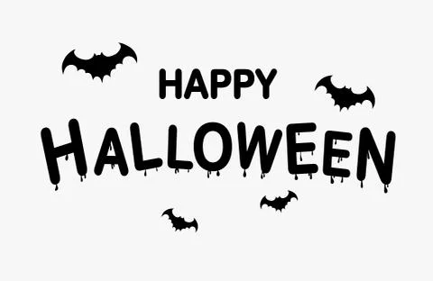 Happy Halloween dripping text effect Illustrazione stock