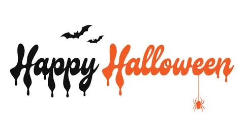 Happy Halloween dripping text typography vector Ilustración de archivo