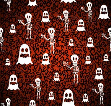 Happy halloween elements seamless pattern background eps10 file. イラスト素材
