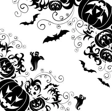 Happy Halloween Frame Stock Illustration