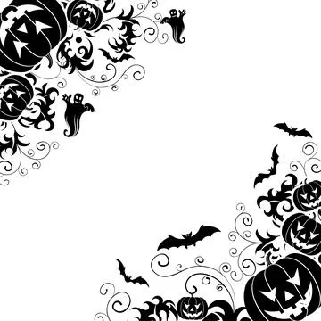 Happy Halloween Frame Stock Illustration