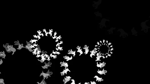 Happy Halloween (ghost)- 4K, loop, alpha channels included Video stock 92557784