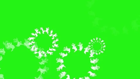 Happy Halloween (ghost) - 4K, loop, green screen Stock Footage 92557799