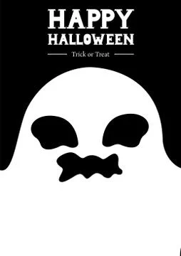 Happy halloween ghost greeting Stock Illustration