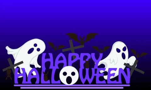 Happy halloween ghost Illustrazione stock