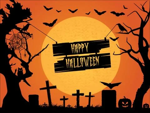 Happy halloween. Halloween background. 库存插图