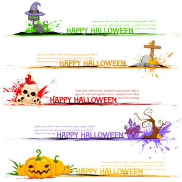 Happy Halloween Header Illustrazione stock