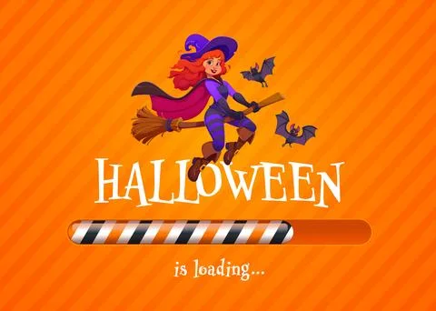Happy Halloween holiday countdown loading bar Ilustración de archivo
