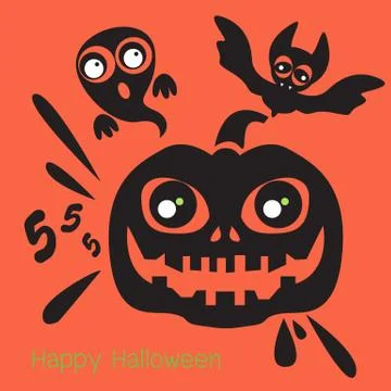 Happy Halloween icon. Vector illustration. Stock Illustration