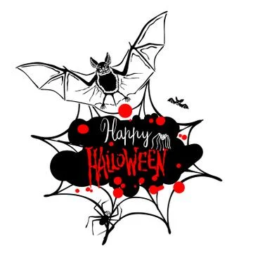 Happy Halloween message design background. Vector illustration EPS 10 Stock Illustration