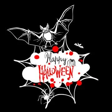 Happy Halloween message design background. Vector illustration EPS 10 Stock Illustration