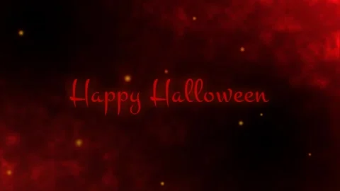 Happy halloween with particle fire effect background Video stock 254261653