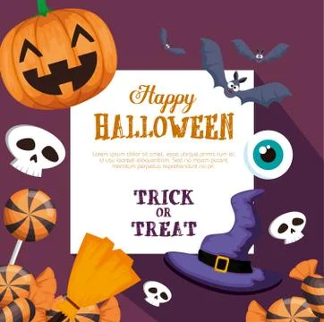 Happy halloween pattern background Illustrazione stock
