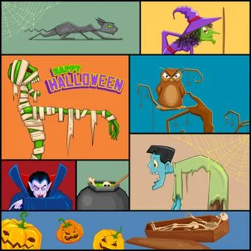Happy Halloween Poster Stock Illustration