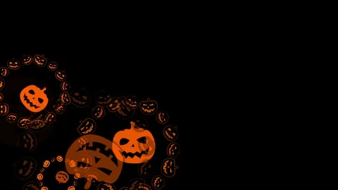 Happy Halloween (pumpkin) - 4K, loop, alpha channels included Stock Footage 94723988