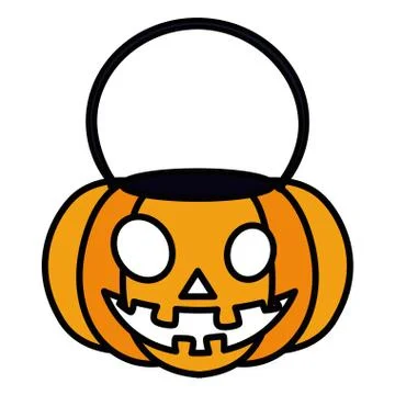 Happy halloween pumpkin empty Stock Illustration