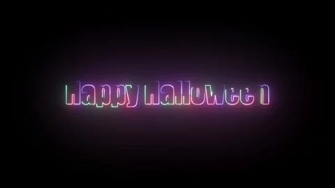 Happy Halloween Text Animation Stock Footage 324802205