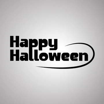 Happy Halloween text logo Stock Illustration