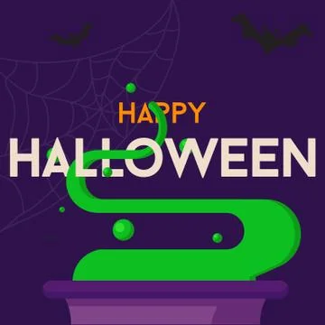 Happy halloween text vector  background or banner graphic Stock Illustration