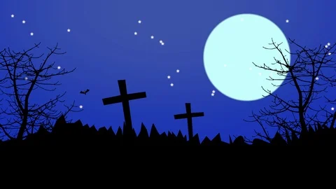 Happy halloween themed background with animated flying bats. Vidéo 114193653
