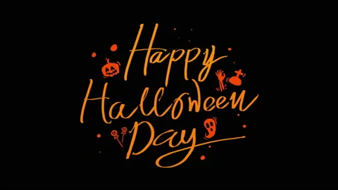 Happy halloween typography Animate text Title 動画素材 140984633