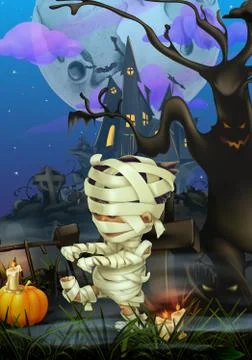 Happy Halloween, vector background Stock Illustration