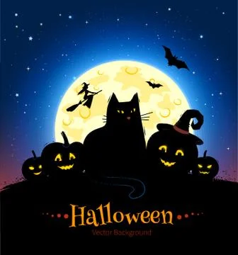 Happy Halloween vector background Stock Illustration