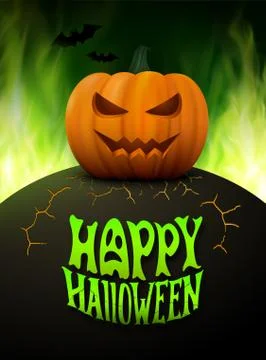 Happy Halloween vector background Stock Illustration