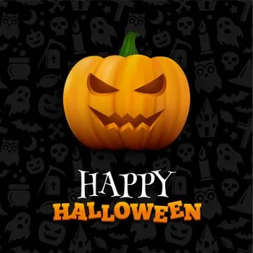 Happy Halloween vector background Stock Illustration