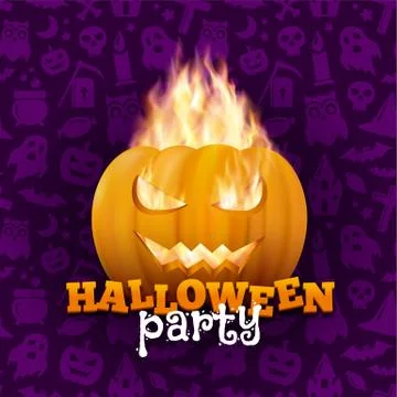 Happy Halloween vector background Stock Illustration