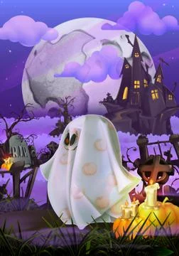 Happy Halloween, vector invitation Stock Illustration