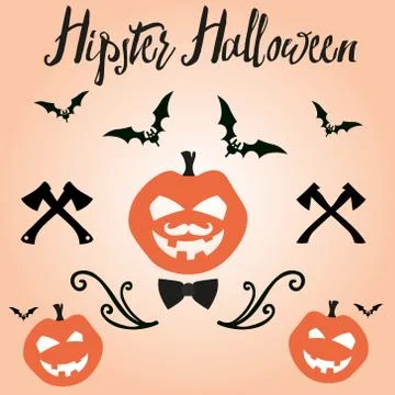 Happy Halloween in vector for invitation Stock Illustration
