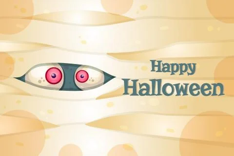 Happy Halloween vector postcard template Stock-Illustration