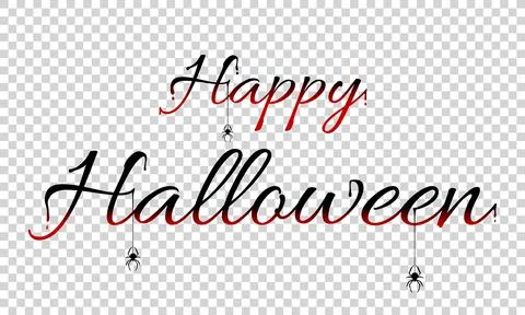Happy halloween wiht spider Stock Illustration
