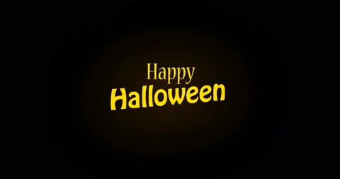 Happy Halloween word glitch digital back... | Stock Video | Pond5