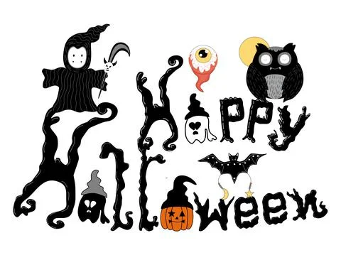 Happy Halloween(a1) Stock Illustration