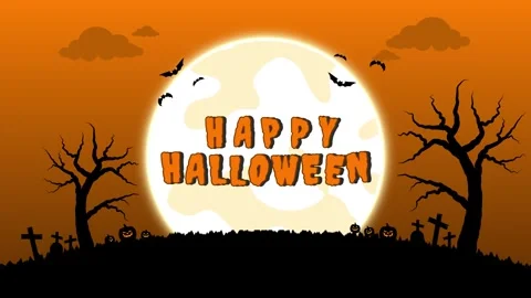 Happy hallowen animated background happy hallowen spooky haunted house empt.. Stock Footage 283469014