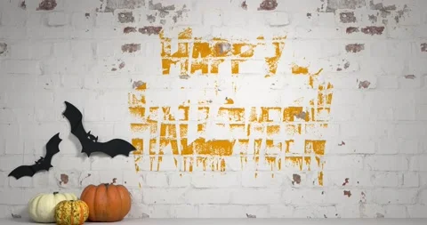 Happy hallowen Graffiti Stock Footage 162500392