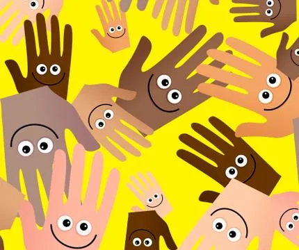 Happy Hands Wallpaper Stock-Illustration