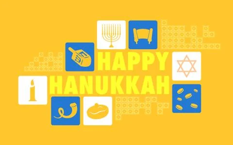 Happy Hanukkah Background Stock Illustration