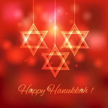 Happy Hanukkah blurred background Stock Illustration