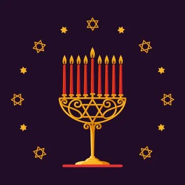 Happy Hanukkah Stock Illustration