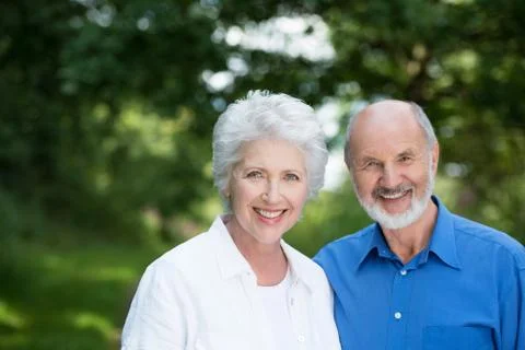 Happy healthy senior couple Stock Photos