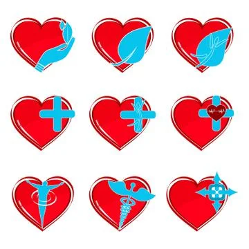 Happy hearts Illustrazione stock