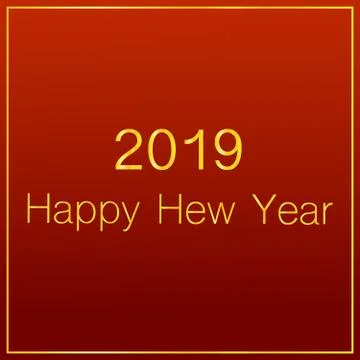 Happy Hew 2019 Year. Gradient Effect. Vector illustration Stock Illustration