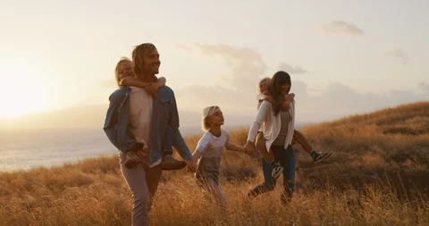 Happy holding hands Stock Footage 102872893
