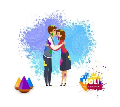 Happy Holi background Illustrazione stock