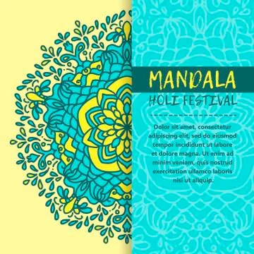 Happy Holi invitation vector template background design element Stock Illustration