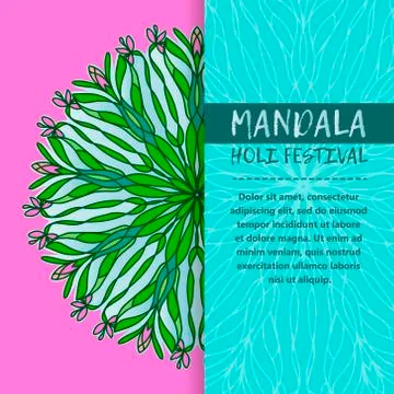 Happy Holi invitation vector template background design element Stock Illustration